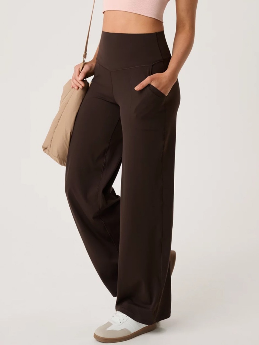 EUC🤎Aerie OFFLINE Real Me XTRA High Waisted Trouser Deep Earth Small